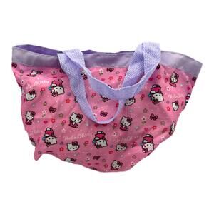 Hello Kitty Pink & Purple Sanrio Small Mini Nylon Tote Bag - Kids